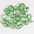 Conjunto de estrass de garra de cristal de vidrio mixto para costura de ropa y accesorios DIY. - 12 Verde fruta