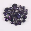 Strass de cristal de vidrio mixto morado oscuro con garras para manualidades de bricolaje. - Violeta
