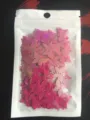 Pink butterfly sequins for DIY crafts, sparkling nail art accessories and handmade decor. - 13mm 10g/Pack / Rose Red