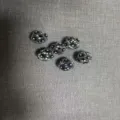 Perle sferiche in resina con strass fai da te forate per orecchini accessori per la creazione di gioielli - Nero