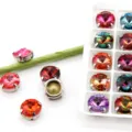12mm Silber Krallen Runde Kristall Strasssteine Farbverlauf Edelstein DIY Schmuck Zubehör - 10 Stück/Packung / Farbverlauf