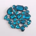Estrases con garra de cristal mixtos para accesorios de ropa de boda variante SKU - Azul Pavo Real