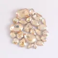 Mix de pedrería de cristal de vidrio champán, varias formas accesorios de costura DIY. - 17 Champaña dorado