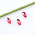 Strass en cristal marquise, 7x15mm, gemme dégradée rose avec griffes dorées pour les loisirs créatifs. - 10 Pièces/Paquet / Dégradé Rouge Rose