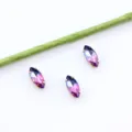 Strass en cristal degrade marquise 7x15mm avec griffes d'or pour bijoux sacs chaussures DIY - 10 Pièces/Paquet / Dégradé Bleu Rose Violet