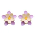 Lotusblume doppellagiger magnetischer Verschlussclip und schöner Kühlschrankmagnet für Küche. - Doppelschichtige Blume (Lavendellila) / 2 Stück/Set / Violett