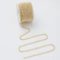 Close-up detail of gold-tone pearl claw chain trim for DIY crafting and phone case decor. - 07 Gold Base All Pearl White