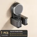 Grauer Saugnapf Mopphalter, lochfreier Wandhalter für Besen im Badezimmer und Toilettenlager. - 1 Stück / Gunmetal