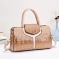 Elegante dames handtas van krokodillenpatroon leer schoudertas crossbody tas tote bag - Khaki