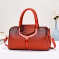 Rode lakleer krokodillenpatroon handtas stijlvolle dames schouder tas crossbody - Rood