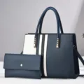 Dames kleurencombinatie handtas set shopper schoudertas elegante dagelijkse stijl - Blauw