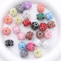 Detail shots of colorful faceted glass beads with rhinestones, ideal for DIY crafts. - 19x18mm / Random Mixed Colors