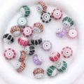 Assorted colorful crystal rhinestone glass beads set for DIY jewelry making and Christmas tree decor - 21x19mm / Random Mixed Colors