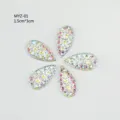 Strass in resina a goccia retro piatto cristalli fai da te artigianato cucito accessori - A forma di goccia / Confezione da 12 Pezzi (15x30mm)