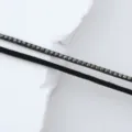 Black rhinestone cord and velvet rope DIY clothing accessories craft trim strip piece - 1m / 1 Row of Rhinestones (4mm Width)