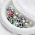 Perles de breloques en strass colorées perles intercalaires DIY pour bijoux faits main - Mélangé