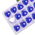 Blue triangle glass sew-on rhinestones flatback crystals DIY clothing accessories - 12mm 28 Pieces/Pack / 3 Cups + Main Rack + Toothpaste Squeezer