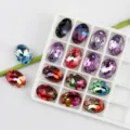 13x18mm oval fancy crystal rhinestones diy jewelry making accessories multi color pack - 13x18mm 10 Pcs Pack / 17 Random Mixed Colors