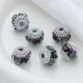 Perles en argile strass DIY pour la fabrication de bijoux, accessoires de breloques. - 4 multicolore