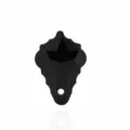 Black glass crystal baroque leaf single hole pendant for DIY earrings jewelry accessories. - Black