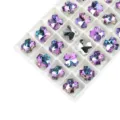 Pendentifs croix en cristal pour boucles d'oreilles collier bijoux fabrication brillant - Croix / 12 Pièces/Paquet (14mm) / Bleu Violet Iridescent