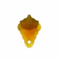 Baroque leaf crystal pendant DIY glass drop charm for exquisite earrings jewelry making - Brown