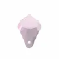 Light pink crystal leaf pendant single hole baroque DIY earring jewelry accessory component - Pink