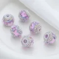 Perles papillon en strass violet pour fabrication de bijoux DIY accessoires brillants. - 7 Violet
