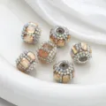 Perles pavées de strass, breloques boule cristal pour bijoux DIY et chaîne de téléphone. - Champagne