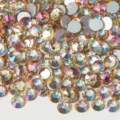 Pink AB flatback rhinestones for DIY crafts, phone cases and accessories decoration. - 209 Cherry Blossom Pink