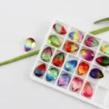 13x18mm Tropfen Farbverlauf Strasssteine spitzer Boden bunte Kristall Diamanten für DIY Schmuck - 10 Stück Packung / 35 zufällig gemischte Farben