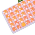 Round satellite neon fluorescent glass sew-on rhinestones for DIY crafts and apparel. - 10mm 60 Pieces/Pack / 14 Orange Yellow Mocha
