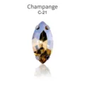 Marquise crystal glass claw drill rhinestone in champagne color, perfect for DIY clothing accessories. - 5*10mm 20 pcs/pack / Gold Champagne