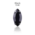 Black marquise crystal rhinestone with claw setting for DIY apparel garment accessories and crafts. - 5*10mm 20 pcs/pack / Black