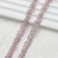 Chaîne de bordure en strass violet ruban de diamant cristal pour vêtements 0,9cm - 0,9 cm / 1 yard / 90 cm de long / 05 Violet clair