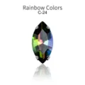 Marquise crystal rhinestone claw diamond in rainbow colors C-24 for DIY clothing. - 5*10mm 20 pcs/pack / Colorful