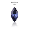 Marquise crystal rhinestone Montana C-45 glass sewing stone for DIY clothing accessories. - 7*15mm 20 pcs/pack / Montana Blue