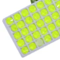 Strass in vetro fluorescente giallo neon da cucire con due fori, accessori fai-da-te. - 04 Giallo limone fluorescente