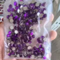 Purple flatback glass rhinestones for nail art and DIY crafts, sparkling crystal rhinestones. - SS6 Approx. 1440 Pcs / 1.9-2.0mm / 198 Violet