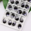 13x18mm goccia sfumatura strass cristalli sfaccettati diamanti per bigiotteria - Confezione da 10 Pezzi / 22