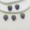DIY strass fragola ciondoli perle di cristallo viola sfuse creazione di gioielli accessori - 12mm / Viola Fantasma