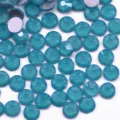 Blue flatback rhinestones for nail art DIY and phone case decoration, sparkling crystal gems. - D139 Peacock Blue Mocha