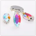 Marquise AB crystal rhinestones with metal claw settings for DIY garment accessories. - 7*15mm 20 pcs/pack / AB Color