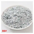Holografische silberne Pflumenblüten Nail Art Glitzer Pailletten für DIY Zubehör. - Laser Silber