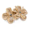 Sparkling rhinestone bow shoe clip, elegant crystal decorative accessory for women footwear. - Champagne