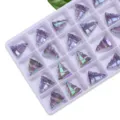 15mm Weihnachtsbaum Kristall Glas Anhänger DIY Nagelkunst Charms Schmuck Zubehör - 15 mm 12 Stk./Packung / 09 Nachtgrün