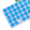 Strass rotondi in vetro satellite da cucire blu doppio foro accessori DIY per artigianato. - 03 Blu scuro fluorescente