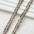 Bande de strass hotfix double face de 0,9 cm griffe perceuse pour accessoires de vêtements - 0,9 cm / 1 yard / 90 cm de long / 08 gris transparent