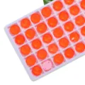 Strass da cucire in vetro arancione neon rotondo con due fori per accessori di gioielleria. - 07 Rosso vivo fluorescente
