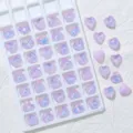 Heart-shaped crystal rhinestones for DIY nail art and phone case decoration, shiny accessories. - 10mm, 45 Pcs/Pack / 02 Light Purple Mocha Opal